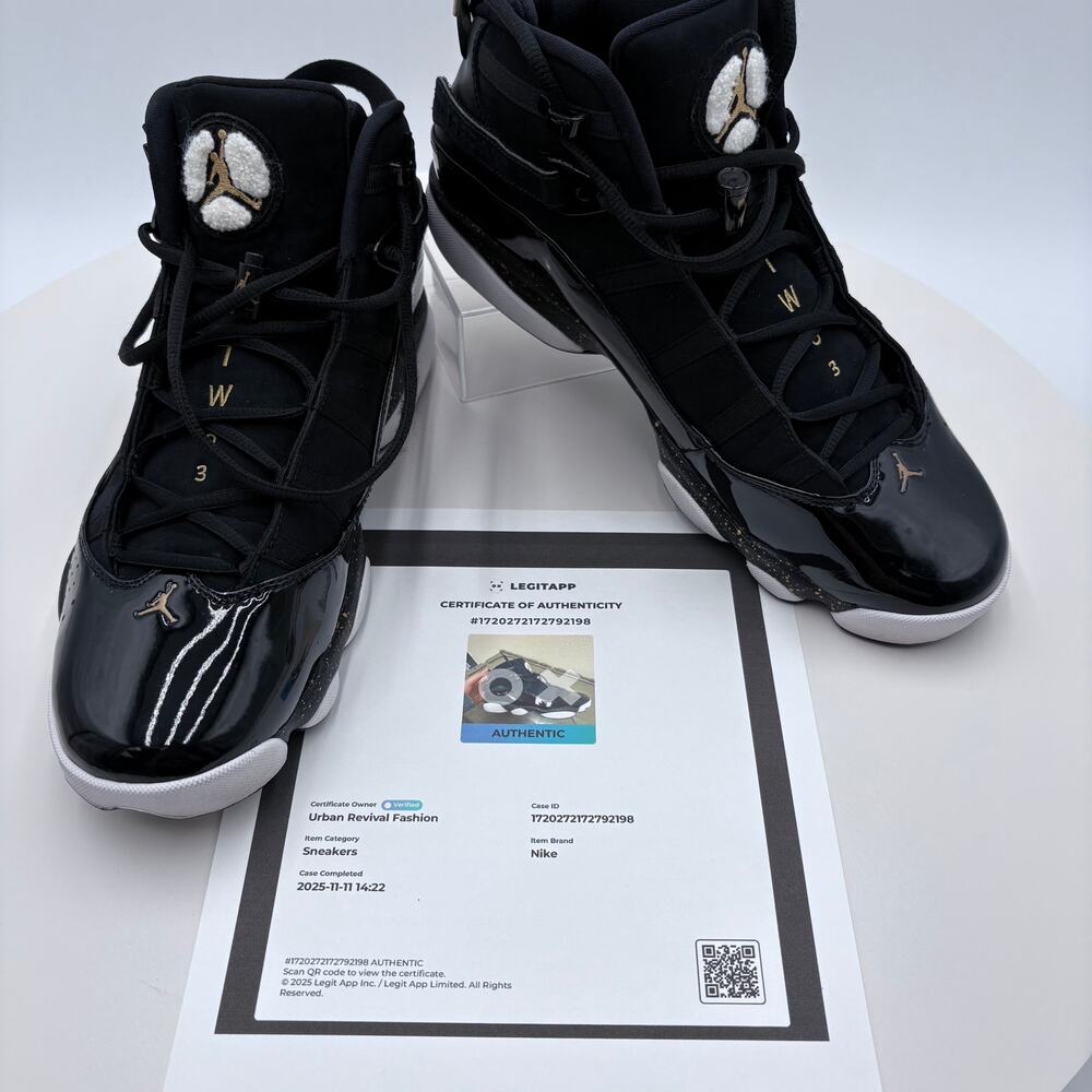 Jordan 6 Rings Black Metallic Gold White 322992-007 | Authenticated Retro